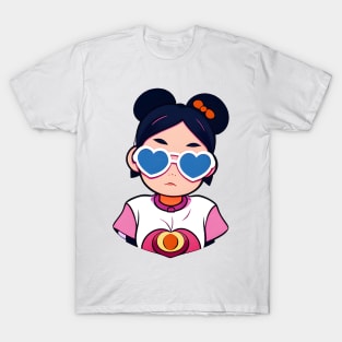 Girl with heart-glasses T-Shirt